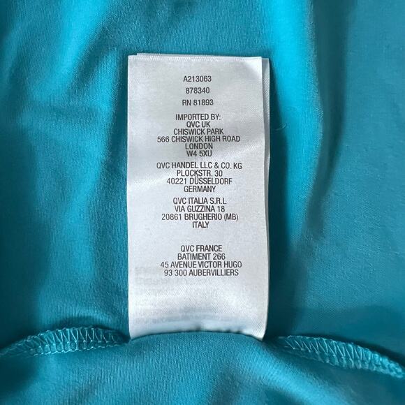 Susan Graver Women’s Turquoise Top Size 1X Short Sleeve Stretch - Picture 7 of 8